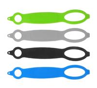 GRIRIW 4 Pièces Porte-Bouteille Eau Silicone Léger avec Poignée Ergonomique pour Gourde Sport Randonnée Vélo Jogging Extérieur Vert Bleu Noir Gris