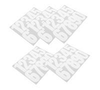 GRIRIW 5 Feuilles Autocollants Chiffres en Vinyle Blanc 0 à 9 pour Boîte | Autocollants Adhésifs, Retrait sans Résidu, Surface Lisse, pour Adresse Maison et Bureau, Usage Mural