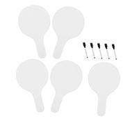 GRIRIW 5 pièces Mini Whiteboards Double-sided Dry Erase Paddles With Handle For Classroom Voting And Learning Portable Bulk Erasable Boards For Boys Education