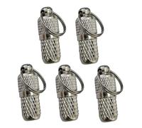 GRIRIW 5 pièces Pendentif Plaque Identité Anti-Perte pour Animaux Lot de Décoration Suspendue Légère Anneau pour Collier Compatible Chien et Chat
