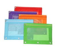 GRIRIW 5 Pièces Pochette de Rangement Documents et Crayons Trousse de Bureau Transparente Pochettes Organisatrices pour Travail et École Accessoires Pratiques pour Bureau
