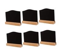 GRIRIW 6 pièces Mini Tableau Ardoise Double Face avec Support Bois Panneaux Écriture Décoratifs pour Messages Fêtes Mariages et Bars