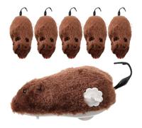 GRIRIW 6 Pièces Remontoir Souris en Peluche pour Chat, Modèle Mécanique