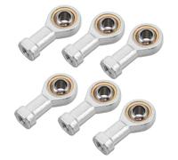 GRIRIW 6 Pièces Roulement Fileté M8x1.25 pour Joint Œil de Poisson en Acier Chrome Argenté, Alignement Mécanique Précis et Adaptabilité Environnementale pour Applications Industrielles