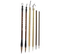 GRIRIW 6pièces Set de Pinceaux de Calligraphie Chinoise Traditionnels pour Peinture et Écriture Artistique Pinceaux à Encre Polyvalents pour Dessin et Calligraphie