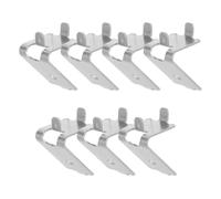 GRIRIW 7 Pièces Support en Acier Inoxydable Argenté pour Étagère de Congélateur, Fixation Solide Rayures, pour Réparation et Réorganisation de Rayonnages Métalliques