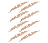 GRIRIW 8 Pièces Appliques Bois Sculpté Angle Long Décoratifs pour Meubles Portes et Murs Lot de Style Européen Classique Bois Naturel Non Peint Ornements Fonctionnels et Protecteurs