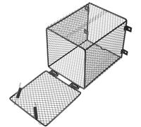 GRIRIW Abat-Jour en Métal pour Lampe Chauffante Reptiles, Housse de Protection Anti-brûlure en Maille, Couverture Carrée pour Cage Perroquets et Oiseaux, Accessoire Sécuritaire