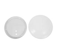 GRIRIW Abat-jour Rond en Pvc Blanc pour Plafonnier Base, Installation Encastrée Facile, Design Élégant et Moderne, Cuisine et Chambre