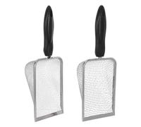 GRIRIW Acier Inoxydable Pelle à Litière 2 Pièces pour Chat | Double Maille 2, 4mm et 3, 4mm, Manche Long, Trou Suspendre, pour Bacs et Papier Journal