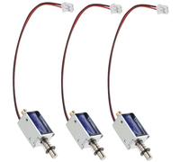 GRIRIW Actionneur Solénoïde Push-Pull Dc12V 2A 3 Pièces Électroaimant Miniature à Cadre Ouvert en Fer et ABS Course Linéaire 4 MM Électro-Aimant Solénoïde pour Distributeurs
