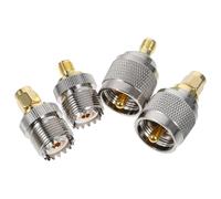 GRIRIW Adaptateur SMA vers UHF 4 Pièces Connecteur So-239 Mâle et Femelle Convertisseur Coaxial pour Antennes CB Réseaux Wi-FI et Radioamateurs Accessoires de Test pour Câble Coaxial