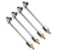 GRIRIW Adaptateurs de Pompe à Air 4 Pcs Raccords Métalliques Filetés Externes Double Tête Embouts Rapides pour Pneus Vélo Moto Voiture - Accessoires Compresseur Air Polyvalents et
