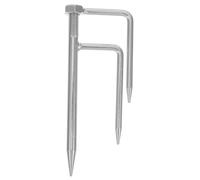 GRIRIW Ancre de Parasol D'été Vacances Portable en Galvanisation Argenté Design à Trois Branches, Support Parasol Plage Réutilisable pour Usage Extérieur