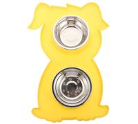 GRIRIW Antidérapante pour Animaux de Compagnie Bol Double en Acier Inoxydable aux Renversements Design Créatif 1.5L
