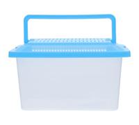 GRIRIW Aquarium Portable Transparent pour Tortues et Hamsters Boîte de Transport Souple Couleur de Couvercle Système de Ventilation Design Pratique pour Animaux de Compagnie