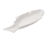 GRIRIW Assiette à Poisson en Porcelaine 28 CM Ovale Vaisselle Créative pour Collations, Mariages et Repas la Maison Usage Professionnel et Familial