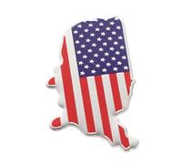GRIRIW Autocollant Métal Drapeau Américain Alliage Aluminium pour Voiture SUV Camion Décoration Extérieure et Facile à Appliquer