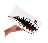 GRIRIW Autocollant PVC Décoratif Dents de Requin Sticker Mural Créatif pour Kayak et Bateau Gonflable Adhésif et Facile à Poser sur Surfaces Lisses