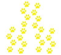 GRIRIW Autocollants Empreintes de Patte de Chat 24 Pièces en Vinyle Imitation Fibre de Carbone 3D pour Décoration Carrosserie et Vitres de Voiture, Adaptés pour Moto et Voiture