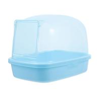 GRIRIW Bac à Sable pour Hamster et Chinchilla en ABS Robuste Salle de Bain Compacte Transparente Fonction Sauna Boîte à Tamis pour Petits Animaux de Compagnie pour Cages et Espaces