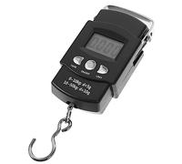 GRIRIW Balance De Pêche Numérique Portable 50 Kg en Acier Inoxydable avec Écran LCD Rétroéclairé, Ruban à Mesurer Intégré, Poids Léger, Balance Suspendue Pêche, Le Camping Voyage