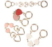 GRIRIW Bandoulière Chaîne en Alliage Motif Fraise, Extension de Sangle Pratique pour Paquet à Main, 1 Set D'accessoires pour Paquet Diy, Design Simple et Élégant