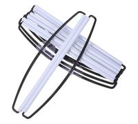 GRIRIW Bannière blanche rétractable automatique en PET et PP, 1 set, réutilisable, adaptée aux événements sportifs et compétitions de cheer, surface effaçable à sec, portable et