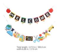 GRIRIW Bannière de Rentrée Scolaire, Bannière de Bienvenue en Papier, Lot de 1 Set, Décorations de salle de classe pour la rentrée, pour le premier jour d’école et back-to-school
