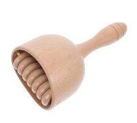 GRIRIW Bâton de Massage Outil Solide en Bois de Cerisier Chinois à Dents pour Relaxation et Soulagement Musculaire pour Fitness et Détente Corporelle