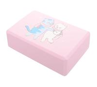 GRIRIW Bloc D'entraînement de Yoga en Mousse Rose pour Exercices D'étirement et Relaxation du Corps, Outil Plat et Antidérapant Gymnastique Yoga