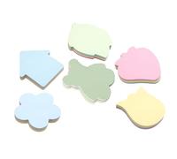 GRIRIW Bloc Notes Autocollants Décoratifs de Mémo Étudiants Adhésifs Pratiques Formes Variées Fraise Vase Fleur pour Bureau et École