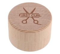 GRIRIW Boîte à Bébé en Bois Sculpté Beige Élégante pour Conserver Souvenirs D'enfance Rangement Compact, pour Shower ou Baptême