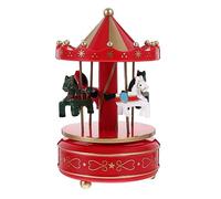 GRIRIW Boîte à Musique Romantique Forme De Carrousel Décoration De Bureau Élégante pour Noël Et Anniversaires Artisanat Délicat Et Effet Décoratif Unique