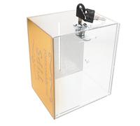 GRIRIW Boîte à Suggestions Acrylique avec Serrure Capacité Spacieuse Transparente pour Collecte Dons Tirage Au Sort et Pourboires Conteneur Sécurisé pour Restaurants et Bars