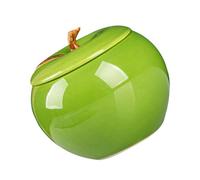 GRIRIW Boîte de Rangement Pot Décoratif Multifonction de Fruit en Céramique Verte Couvercle Créatif pour Stockage et Décoration Intérieure