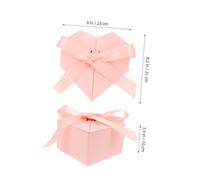 GRIRIW Boîte Présent Vide de Cœur Rose Clair avec Couvercle, Coffret D'emballage pour Mariage et Saint-valentin, Boîte à Bijoux Multifonctionnelle pour Fêtes et Anniversaires, Coffret