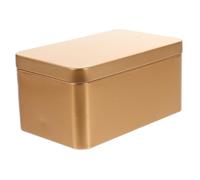GRIRIW Boîte Rectangulaire Dorée Mini Portable pour Rangement Thé et Bonbons Conteneur de Stockage à Domicile