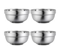 GRIRIW Bols Inox À Double Paroi Isolants 12 Cm Lot De 4 Bols Anti-Chaleur Pour Soupe Enfants Vaisselle Familiale Pour Maison Camping Et Plage