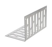 GRIRIW Bonde d'Angle en Acier Inoxydable Forme L 11X66 CM Filtre Anti-Bouchon pour Évier et Panier Égouttoir Drainage Mural Bouche-Trou en Brique