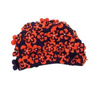 GRIRIW Bonnet de Bain Femme Étanche à Fleurs Fait Main Chapeau de Natation Élastique Confortable Accessoire Élégant pour Piscine et Plage