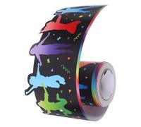 GRIRIW Bordure Adhésive Décorative pour Tableau d'Affichage Motif Garçon et Filles Qui Sautent Rouleau 7 CM X 10 M Autocollant Amovible Couleur Vive pour Décoration Murale en Classe