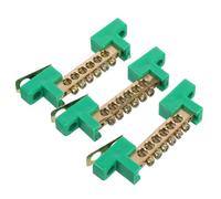 GRIRIW Bornier de Raccordement en Cuivre Compact Lot de 3 Fixation sur Rail Din pour Câblage Industriel et Domestique