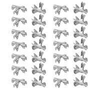 GRIRIW Boucle Croisée en Acier Inoxydable Clip de Sécurité pour Câble Métallique 100 Pièces pour Filet Antivol Invisible pour Installation de Filet de Sécurité Résidentiel