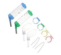 GRIRIW Bouteille d'eau pour Petits Animaux Anti-Goutte 4 Pièces en Verre 60ml Et 125ml pour Hamster, Lapin, Cochon d'Inde, Lièvre, Utilisation en Cage pour Animaux De Compagnie