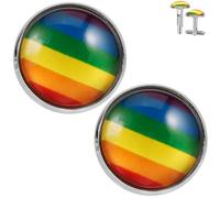 GRIRIW Boutons de Manchette 1 Paire en Alliage de Zinc, Style Classique | Accessoire pour Chemise, Facile à Utiliser, Finition Argentée, Présent pour Grand-père