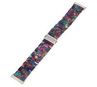 GRIRIW Bracelet De Montre De Rechange En Résine Et Métal Confortable Léger Avec Double Bouton De Verrouillage Tendance