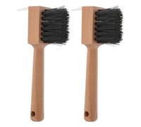 GRIRIW Brosse à Sabot Cheval Lot de 2 avec Manche Bois, Cure-pieds Solide et Poils Souples, Outil de Parage Polyvalent pour Nettoyage Profond et Entretien des Sabots en Milieu Agricole
