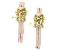 GRIRIW Brûleur De Lampe à Pétrole Rétro en Métal Duck Egg 2 Pièces avec Mèche Intégrée Remplacement pour Lampe à Huile Vintage Usage Domestique Pratique