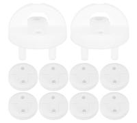 GRIRIW Cache-Prises Bébé en Plastique Blanc 10pcs Protection pour Prises Françaises Adapté aux Espaces Publics et Écoles